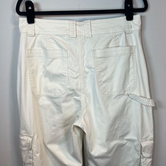 Abercrombie & Fitch Women's Curve Love Cargo Pants Cream Carpenter  Size 10 Long - Picture 10 of 11